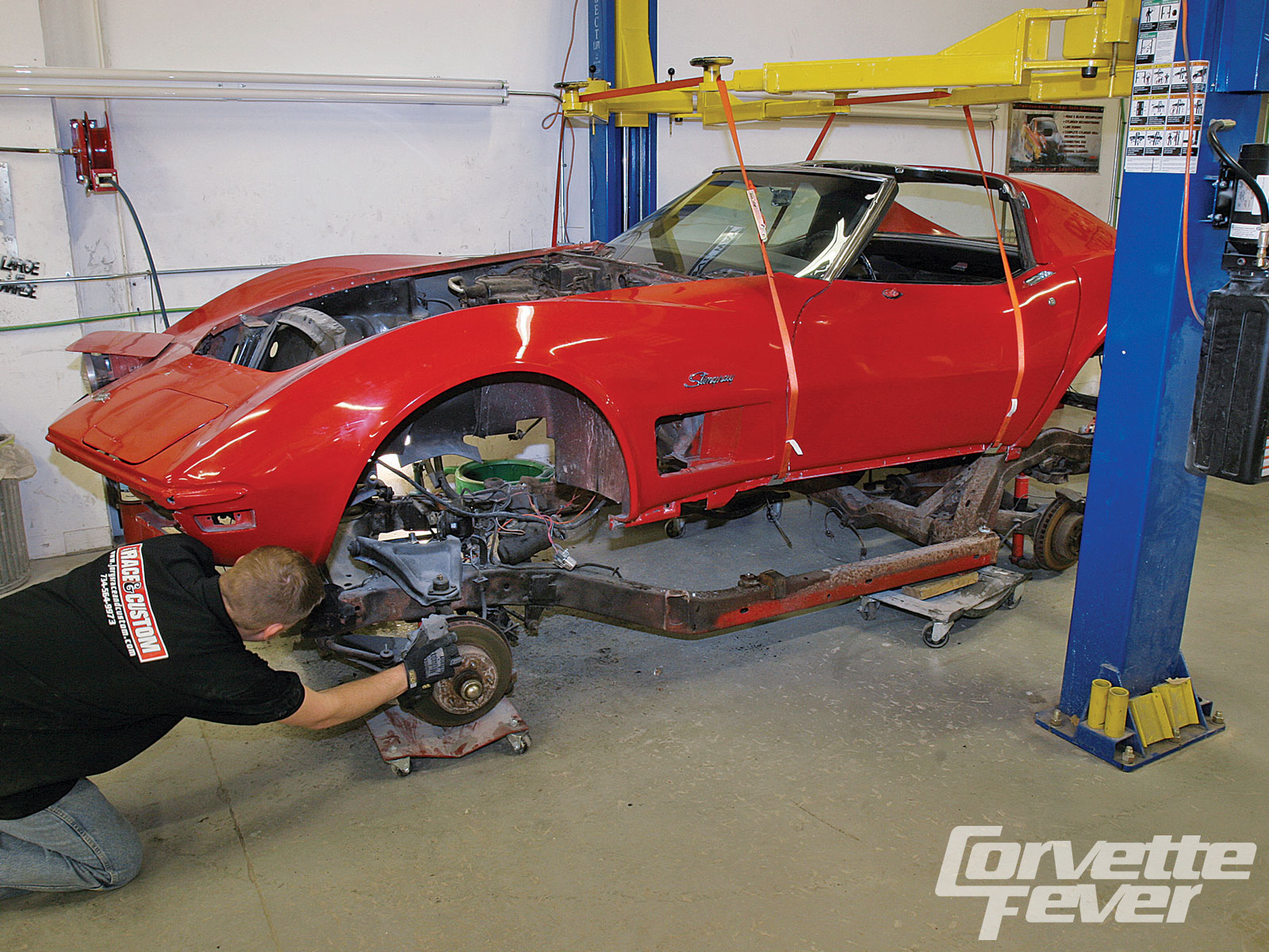 Corvette Frame Swap How To Reframe Your C2 C3 Corp 1002 04 1975 Chevrolet Corvette Frame Swap